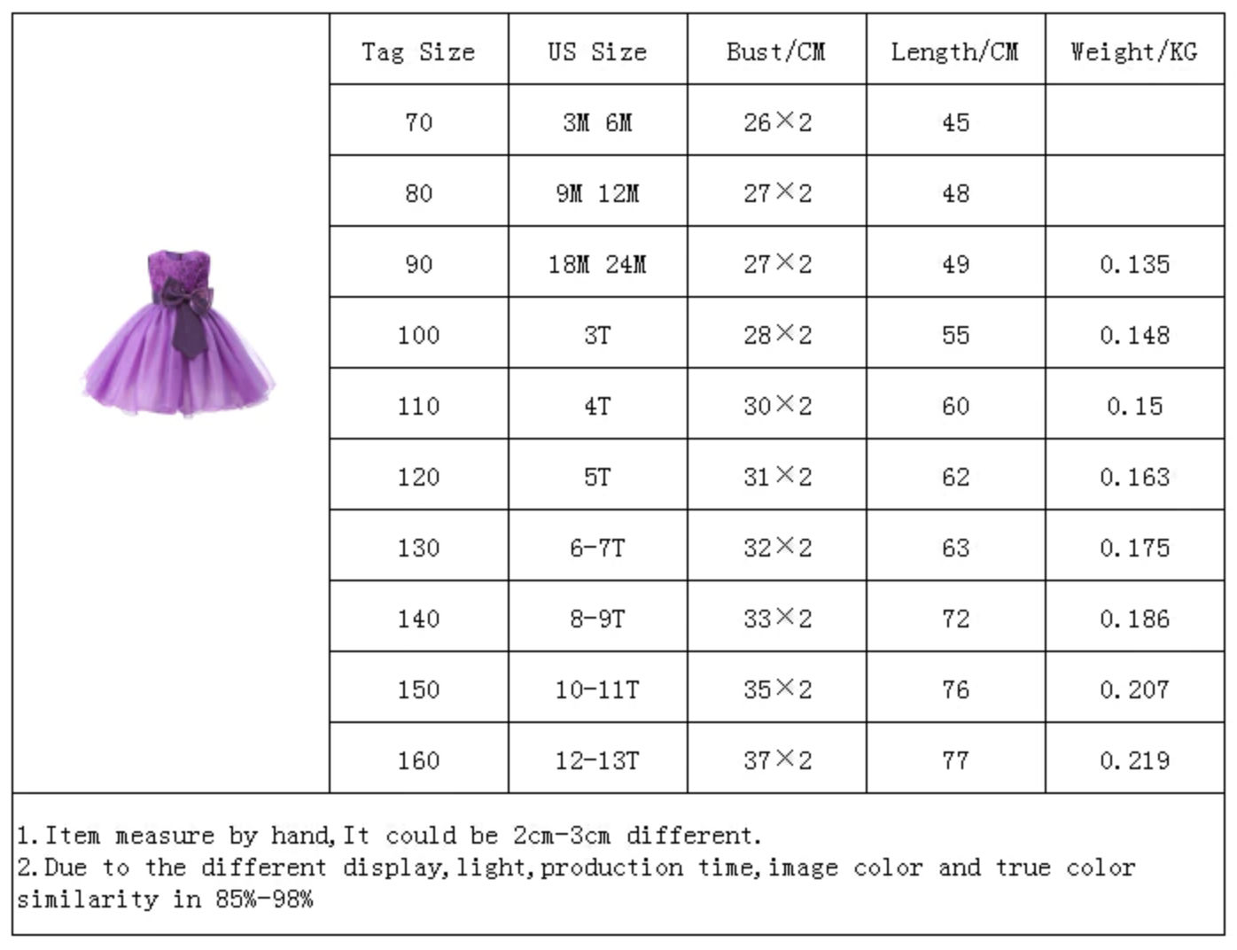Floral Princess Dress with Bow for Girls 2Y-12Y