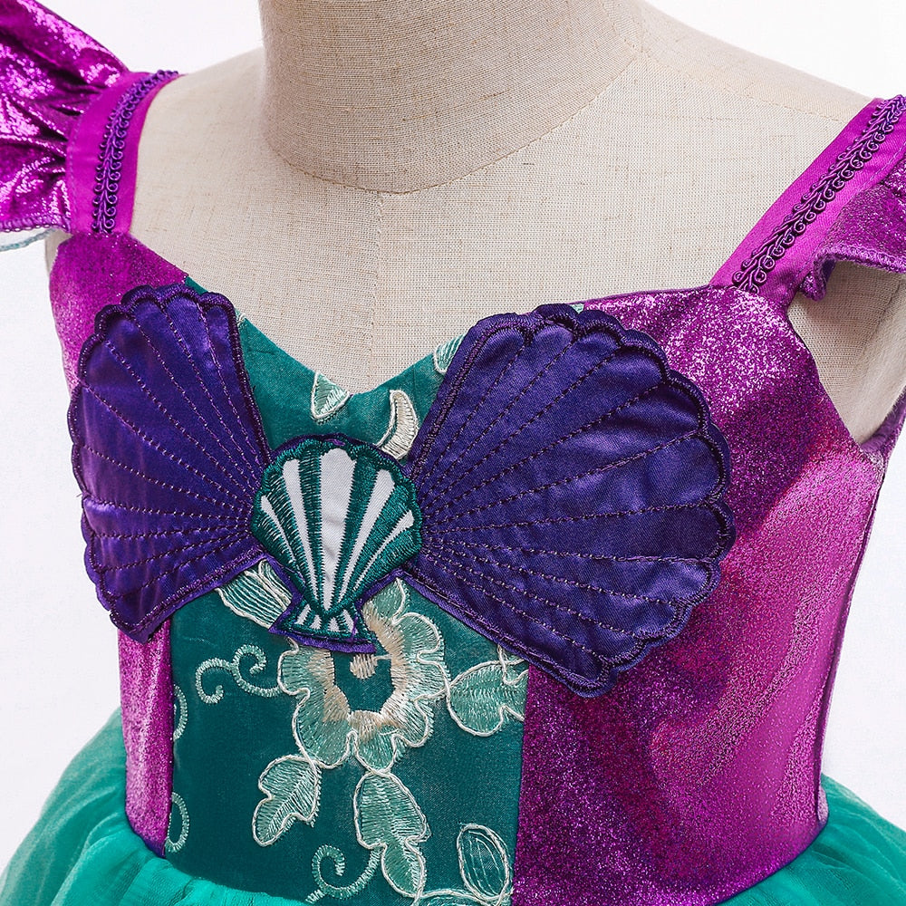3pcs Mermaid Princess Dress for Girls 2Y-10Y