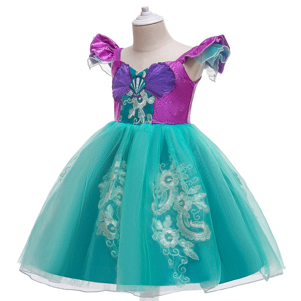 3pcs Mermaid Princess Dress for Girls 2Y-10Y