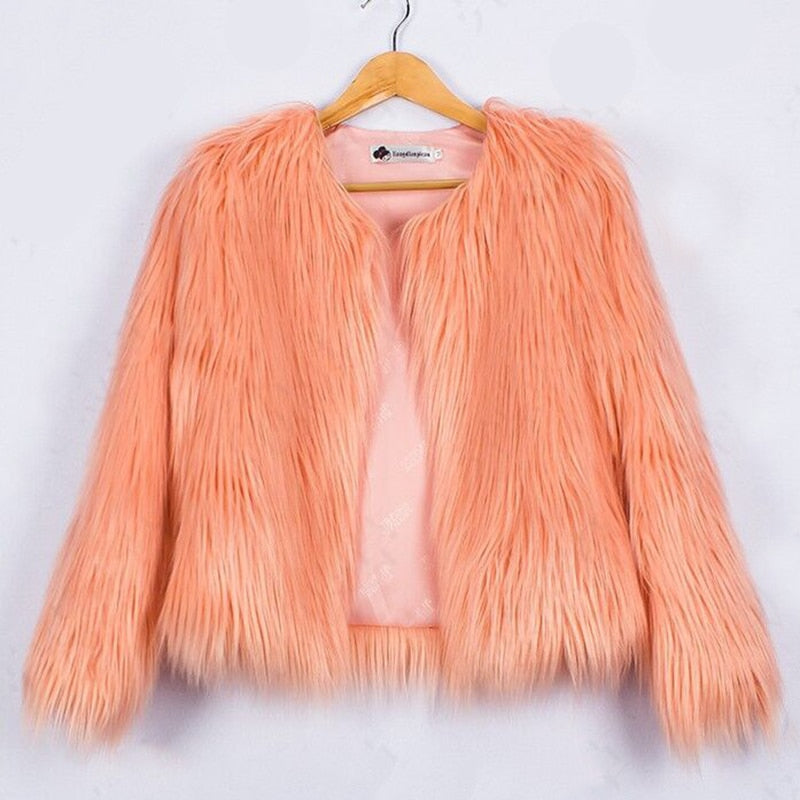 FAUX FUR JACKET FOR GIRLS 2Y-10Y