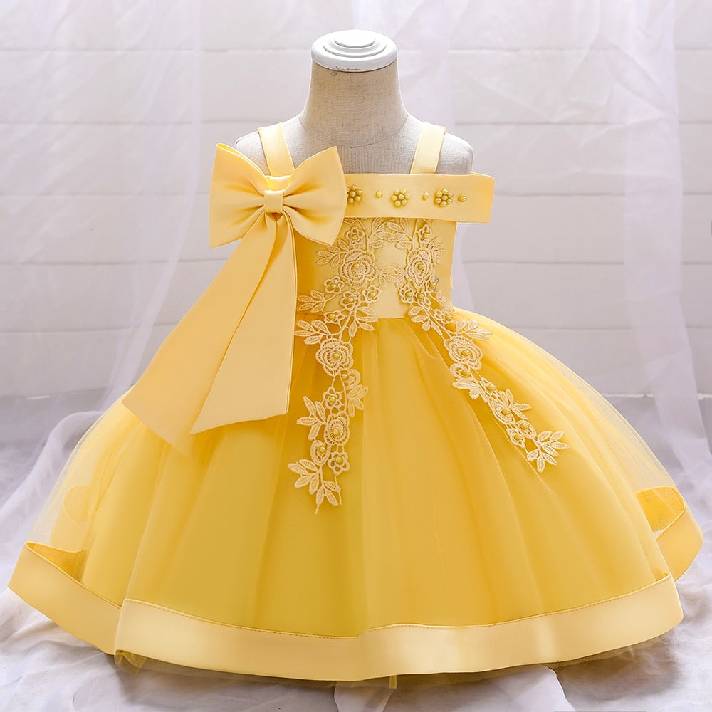 Bow and Lace Princess Dress for Babies 3M-3Y
