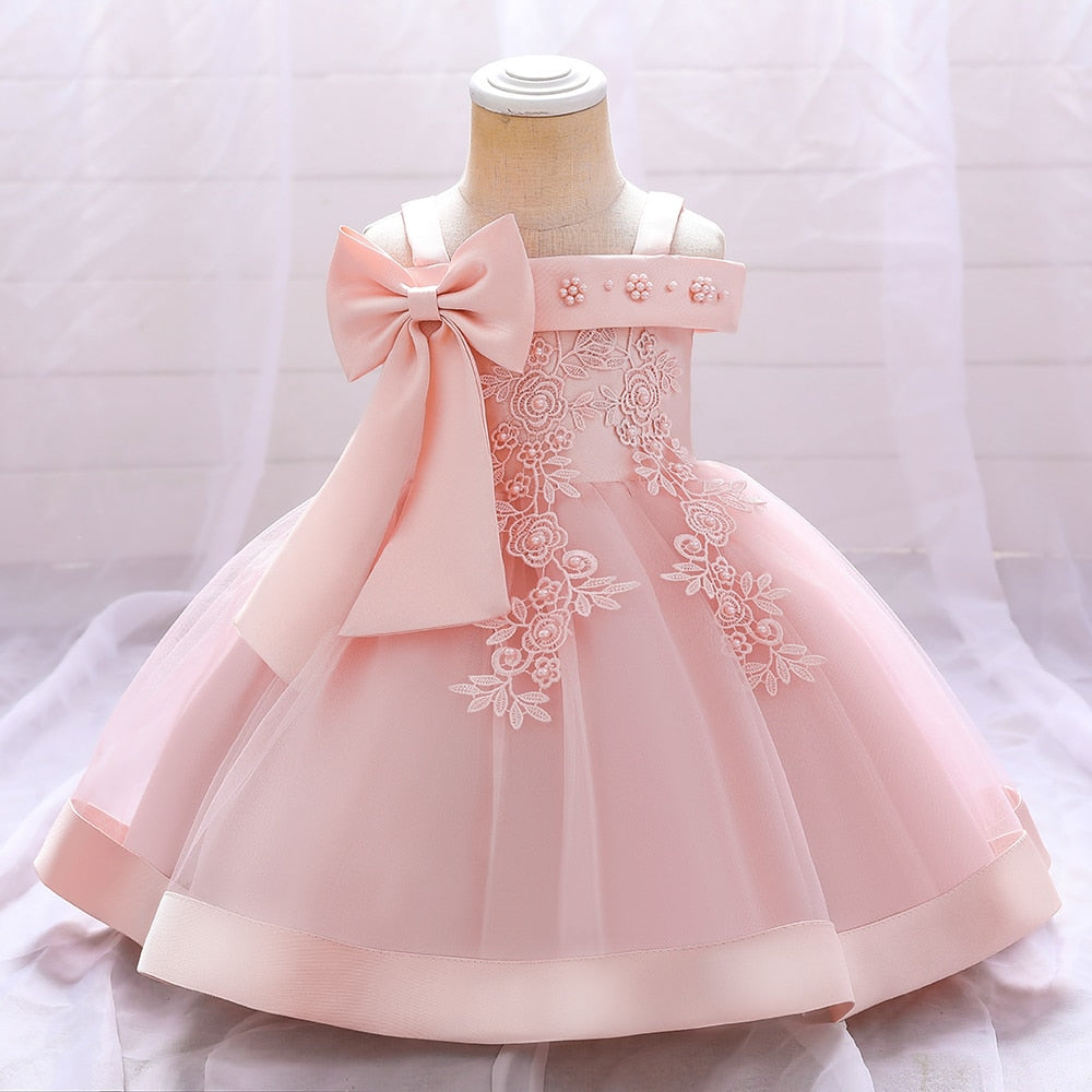 Bow and Lace Princess Dress for Babies 3M-3Y
