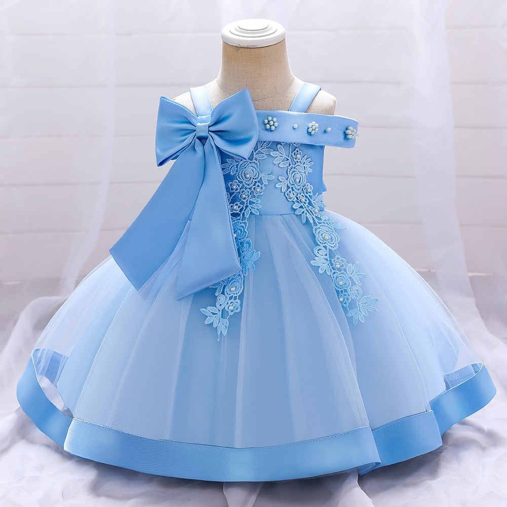 Bow and Lace Princess Dress for Babies 3M-3Y