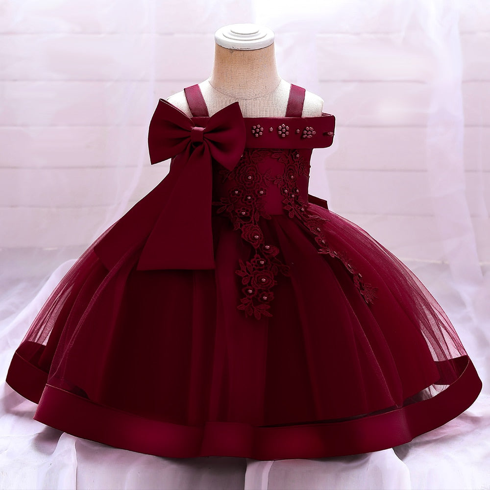 Bow and Lace Princess Dress for Babies 3M-3Y