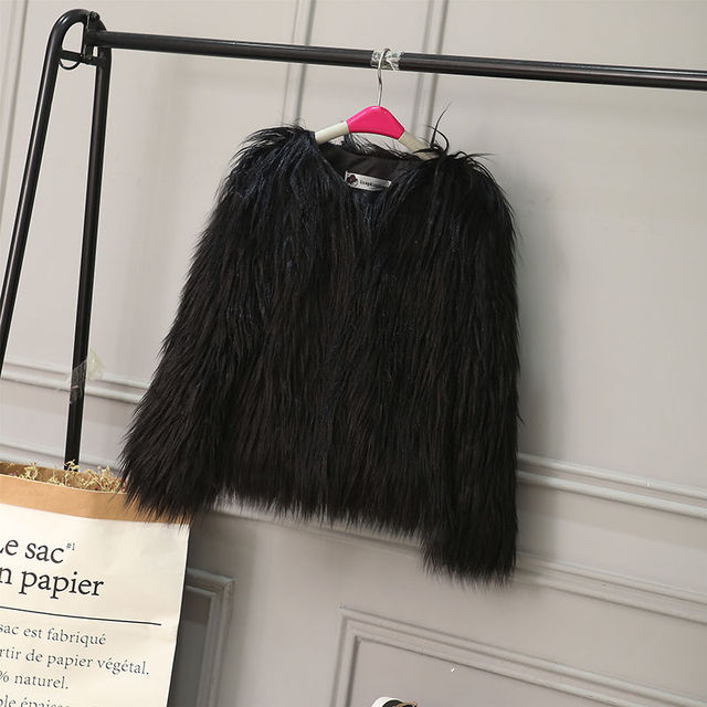 FAUX FUR JACKET FOR GIRLS 2Y-10Y