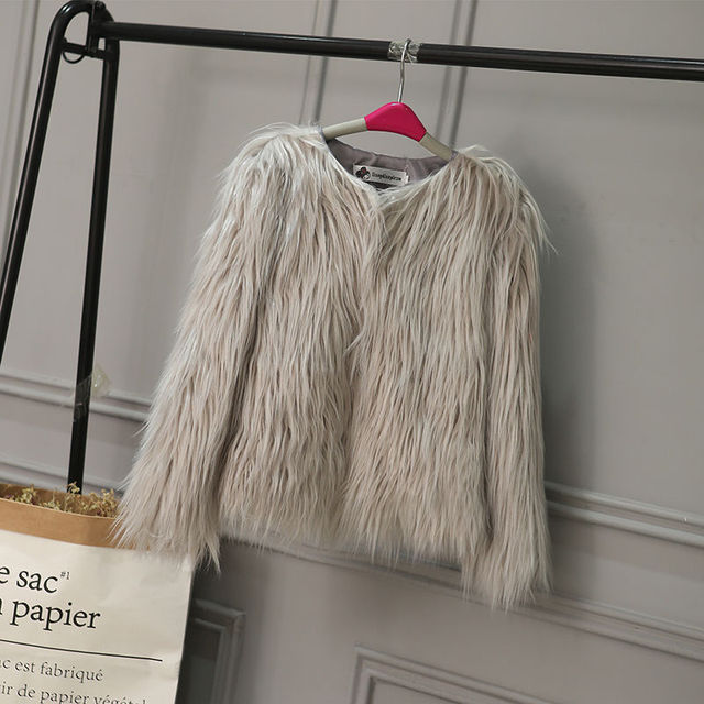 FAUX FUR JACKET FOR GIRLS 2Y-10Y
