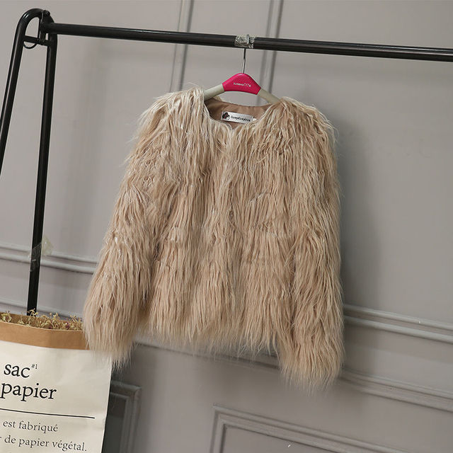 FAUX FUR JACKET FOR GIRLS 2Y-10Y