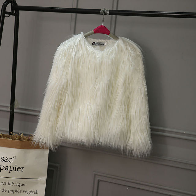 FAUX FUR JACKET FOR GIRLS 2Y-10Y