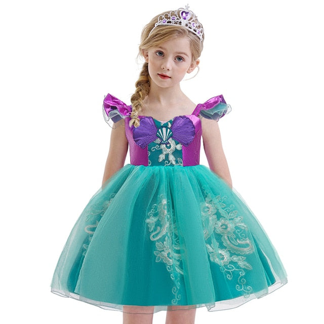 3pcs Mermaid Princess Dress for Girls 2Y-10Y