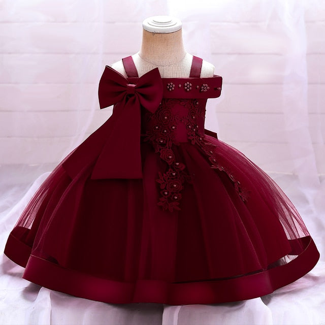 Bow and Lace Princess Dress for Babies 3M-3Y