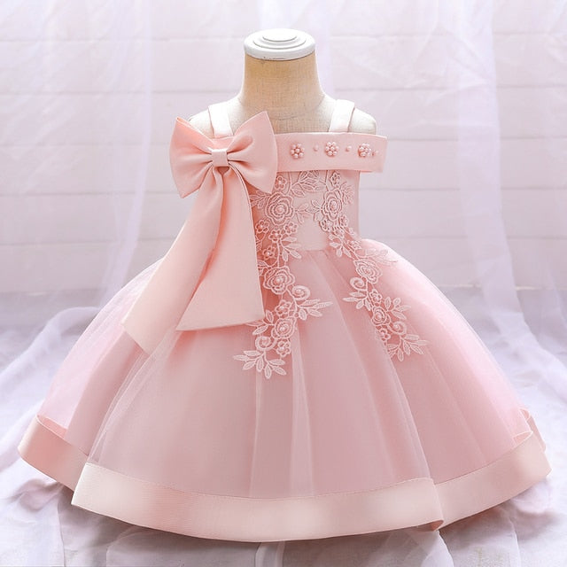 Bow and Lace Princess Dress for Babies 3M-3Y