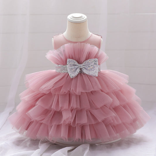 Tulle Princess Dress with Bow for Babies 3M-3Y