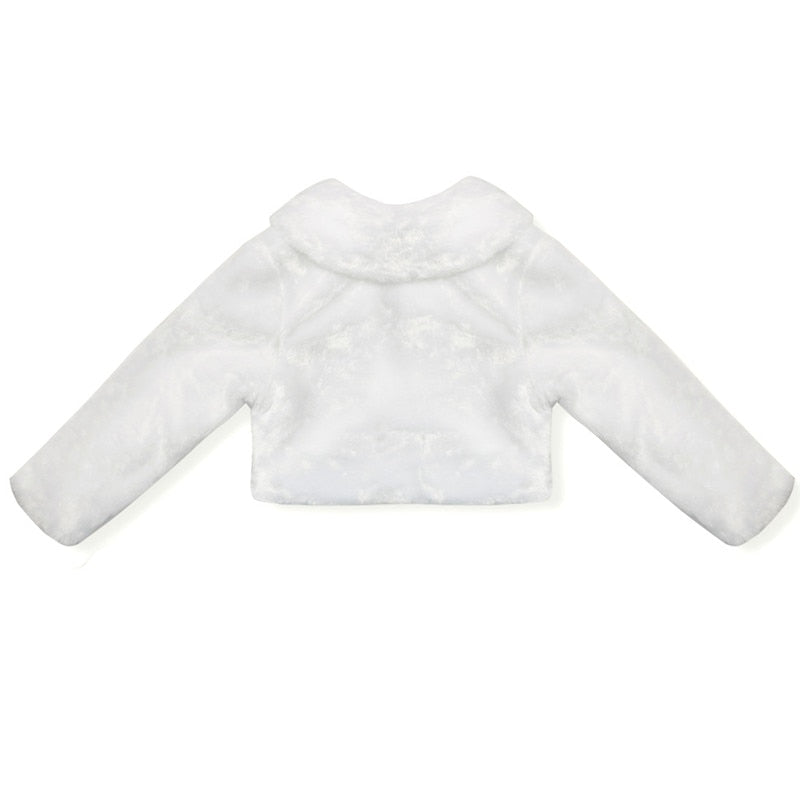 Faux Fur Cropped Jacket for Girls 2Y-12Y