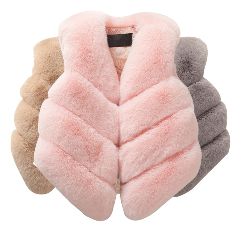 Faux fur Waistcoat for Girls 2Y-10Y