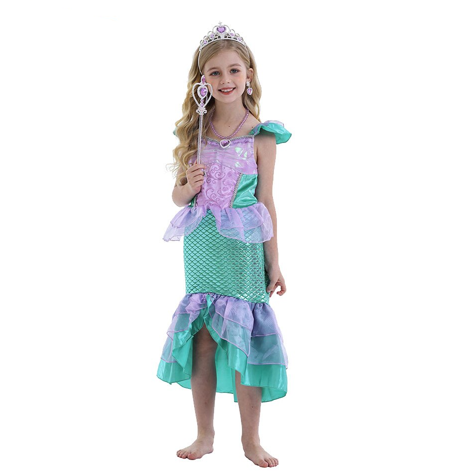Mermaid Charm Princess Dress Set 3Y-10Y