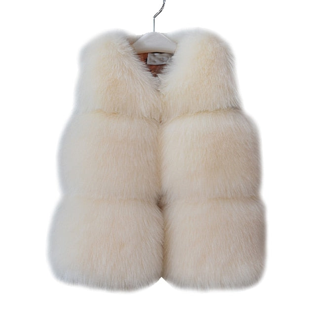 Faux fur Waistcoat for Girls 2Y-10Y