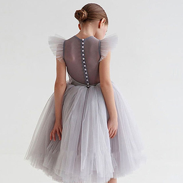 Mesh Tulle Princess Dress for Girls 1Y-10Y