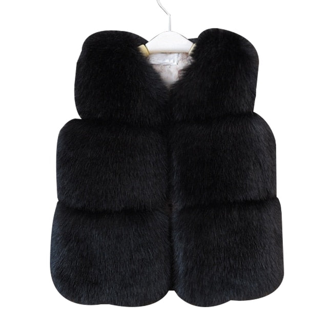 Faux fur Waistcoat for Girls 2Y-10Y