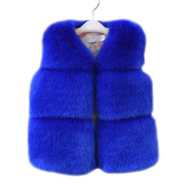 Faux fur Waistcoat for Girls 2Y-10Y