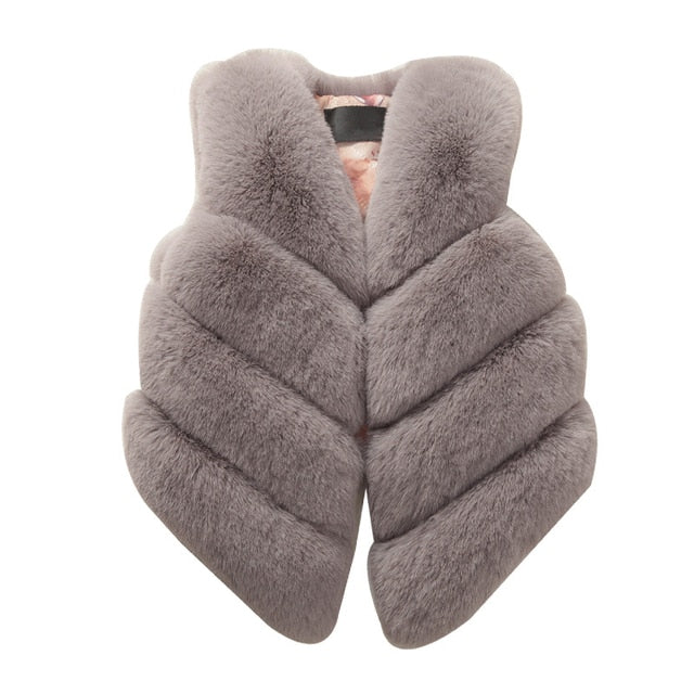 Faux fur Waistcoat for Girls 2Y-10Y