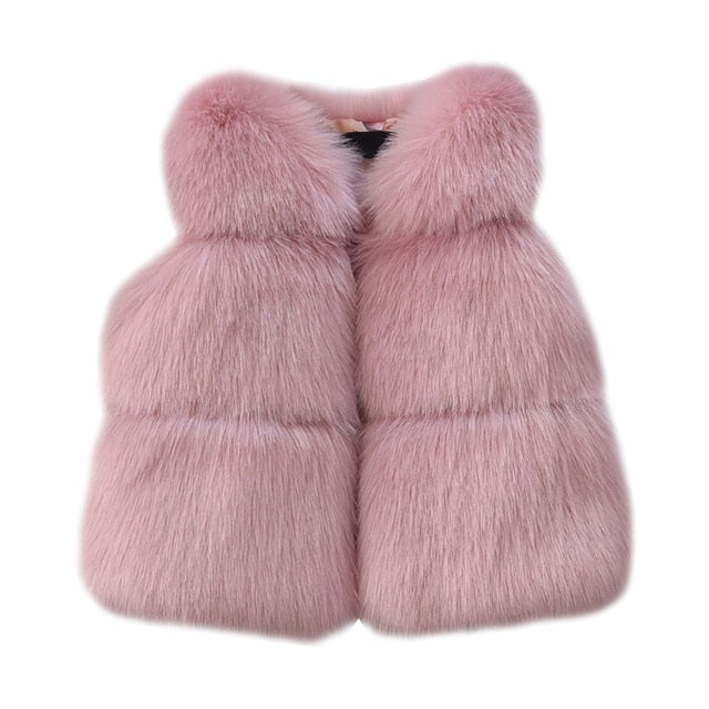 Faux fur Waistcoat for Girls 2Y-10Y