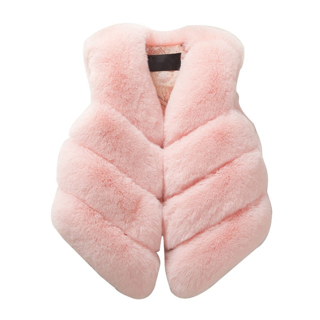 Faux fur Waistcoat for Girls 2Y-10Y