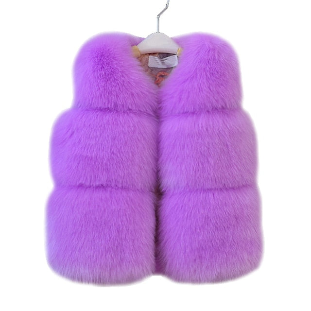 Faux fur Waistcoat for Girls 2Y-10Y