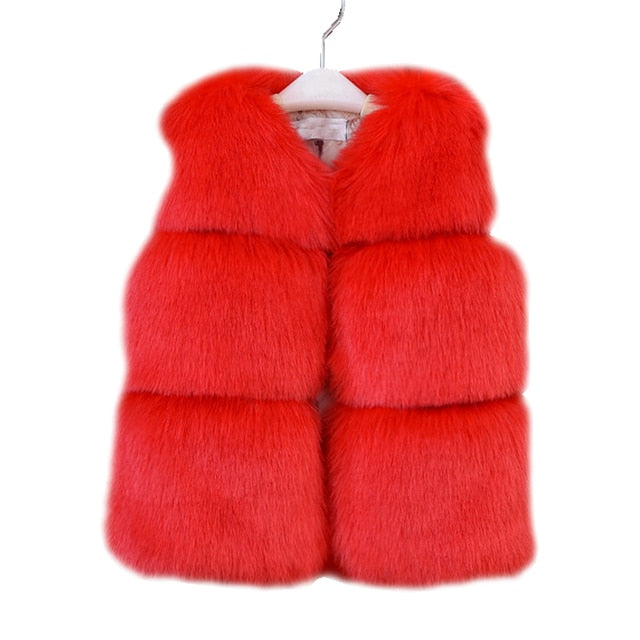 Faux fur Waistcoat for Girls 2Y-10Y