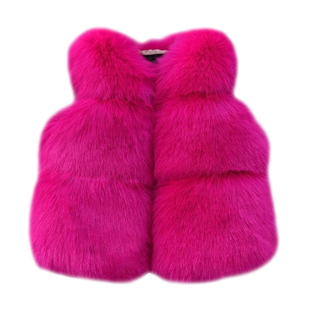 Faux fur Waistcoat for Girls 2Y-10Y