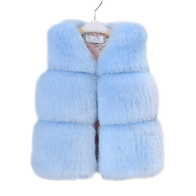 Faux fur Waistcoat for Girls 2Y-10Y