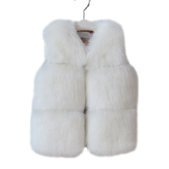 Faux fur Waistcoat for Girls 2Y-10Y